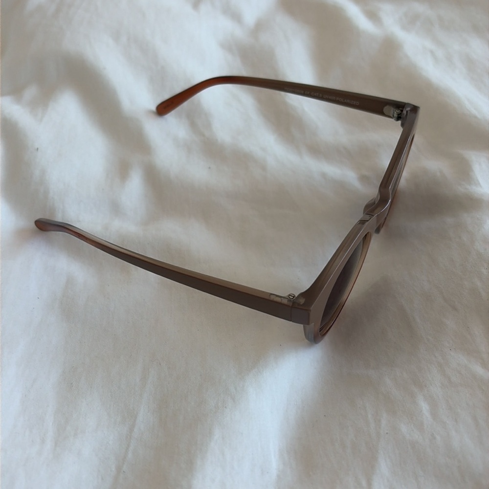 Danish Polarized Pilgrim Round Brown Gradient Sunglasses - Picture 2 of 3